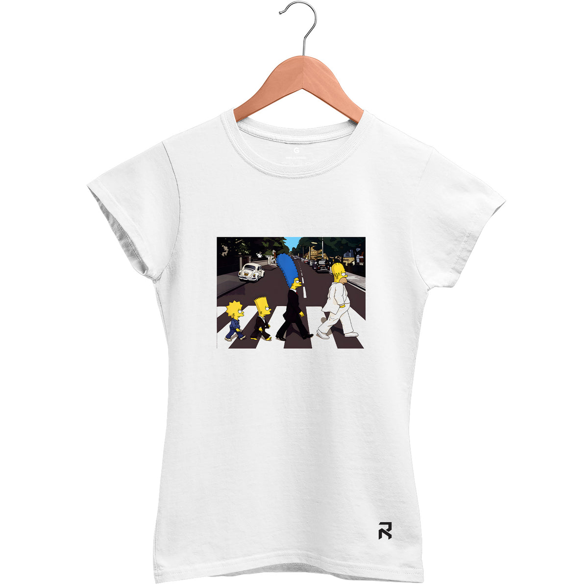 Camiseta Baby Look Feminina Abbey Road Cartoon