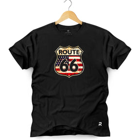 Camiseta Masculina Bandeira Route 66