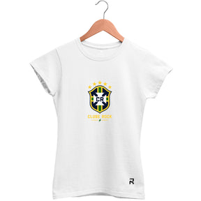 Camiseta Baby Look Feminina Brasão CR Brasil