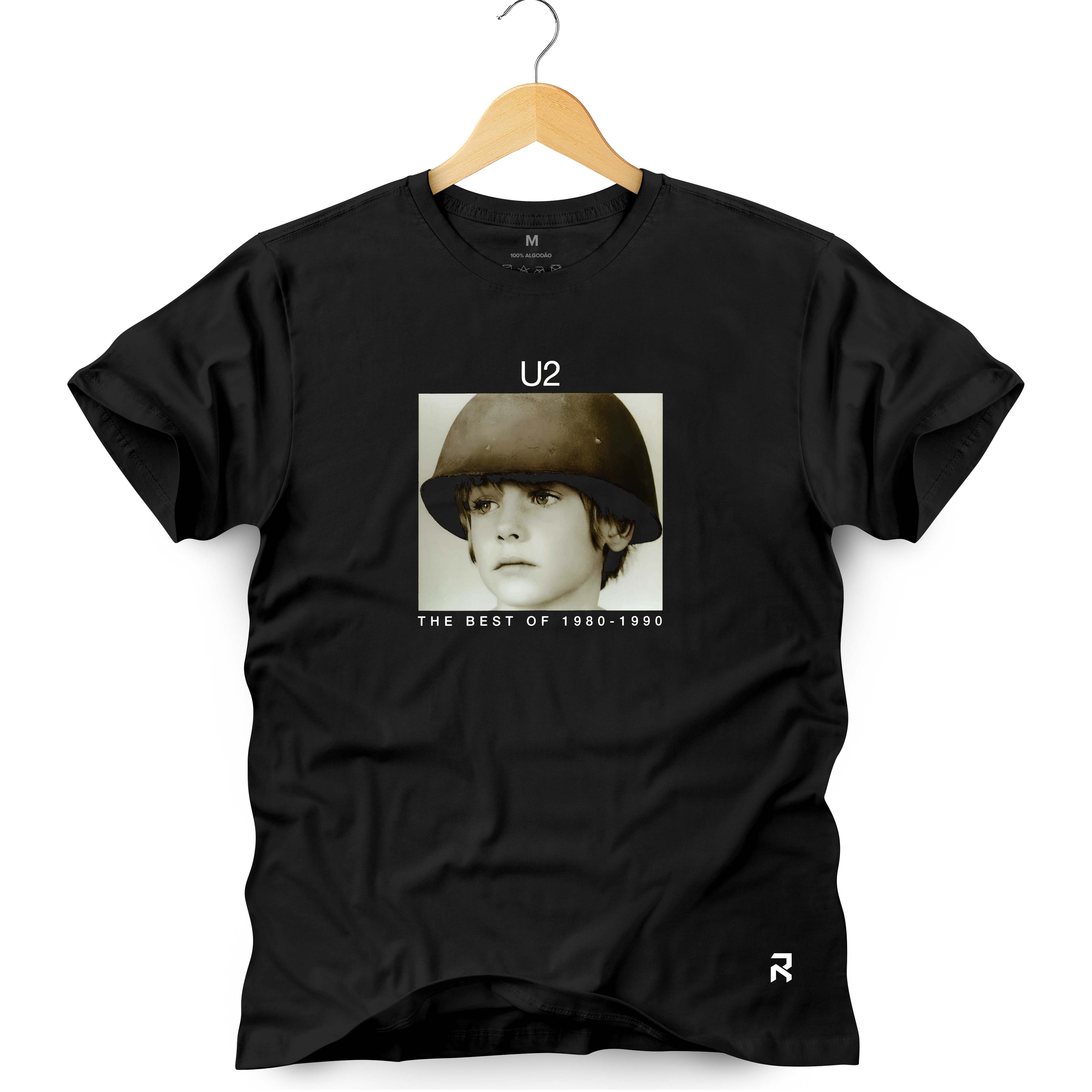 U2 Joshua Hombre Camiseta Negro S 100% Algodón Regular