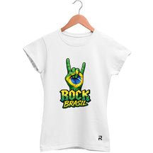 Camiseta Baby Look Feminina Brasil Rock