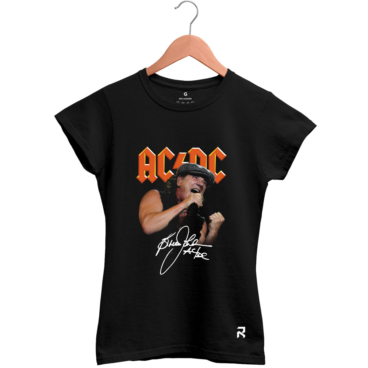Camiseta Baby Look Feminina Brian ACDC