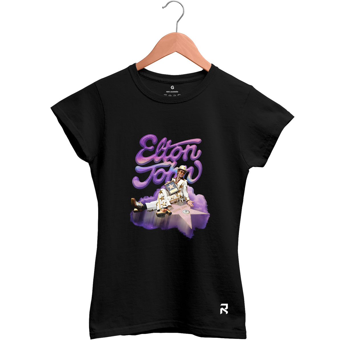Camiseta Baby Look Feminina Cloud Elton John