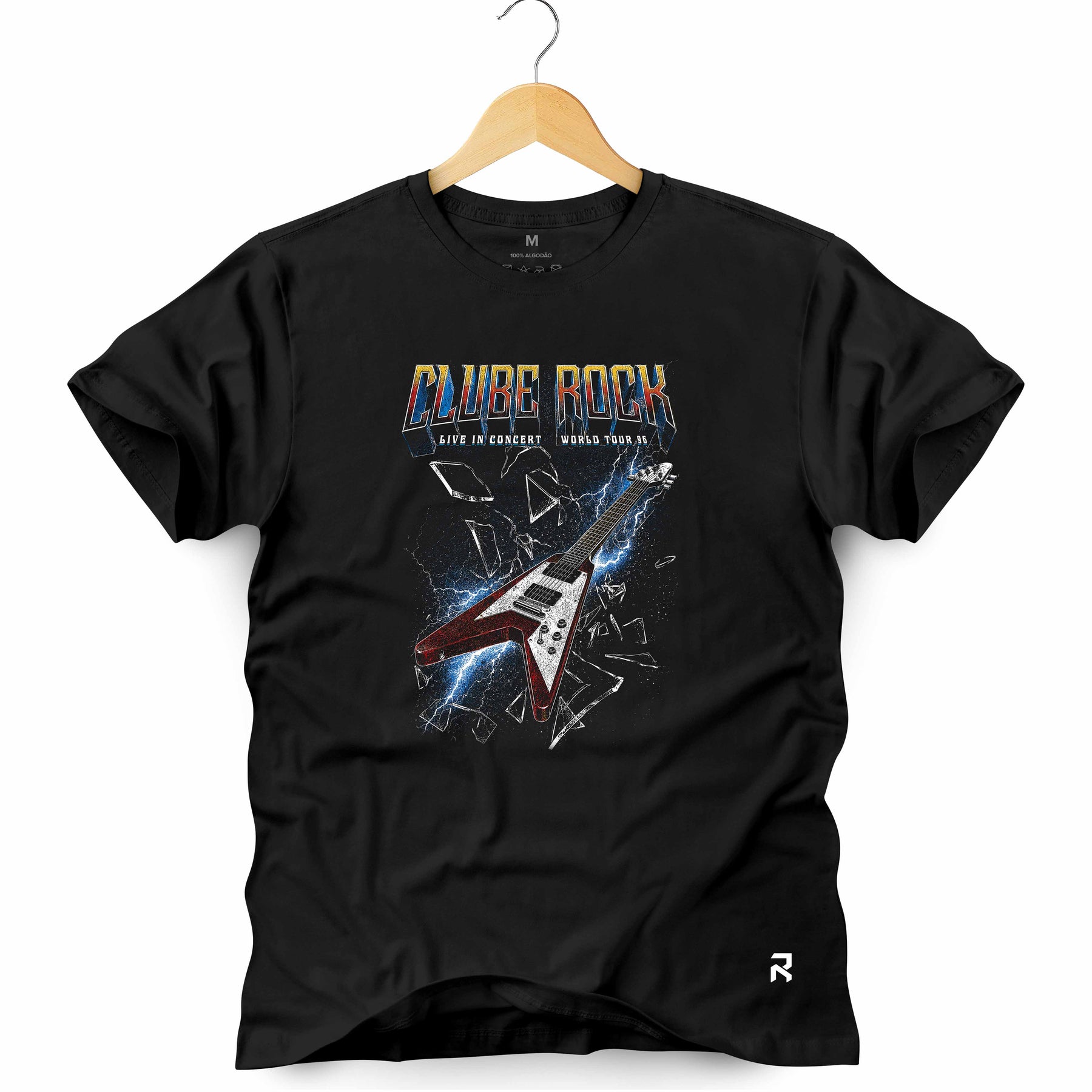 Camiseta Masculina Clube Rock Guitarra