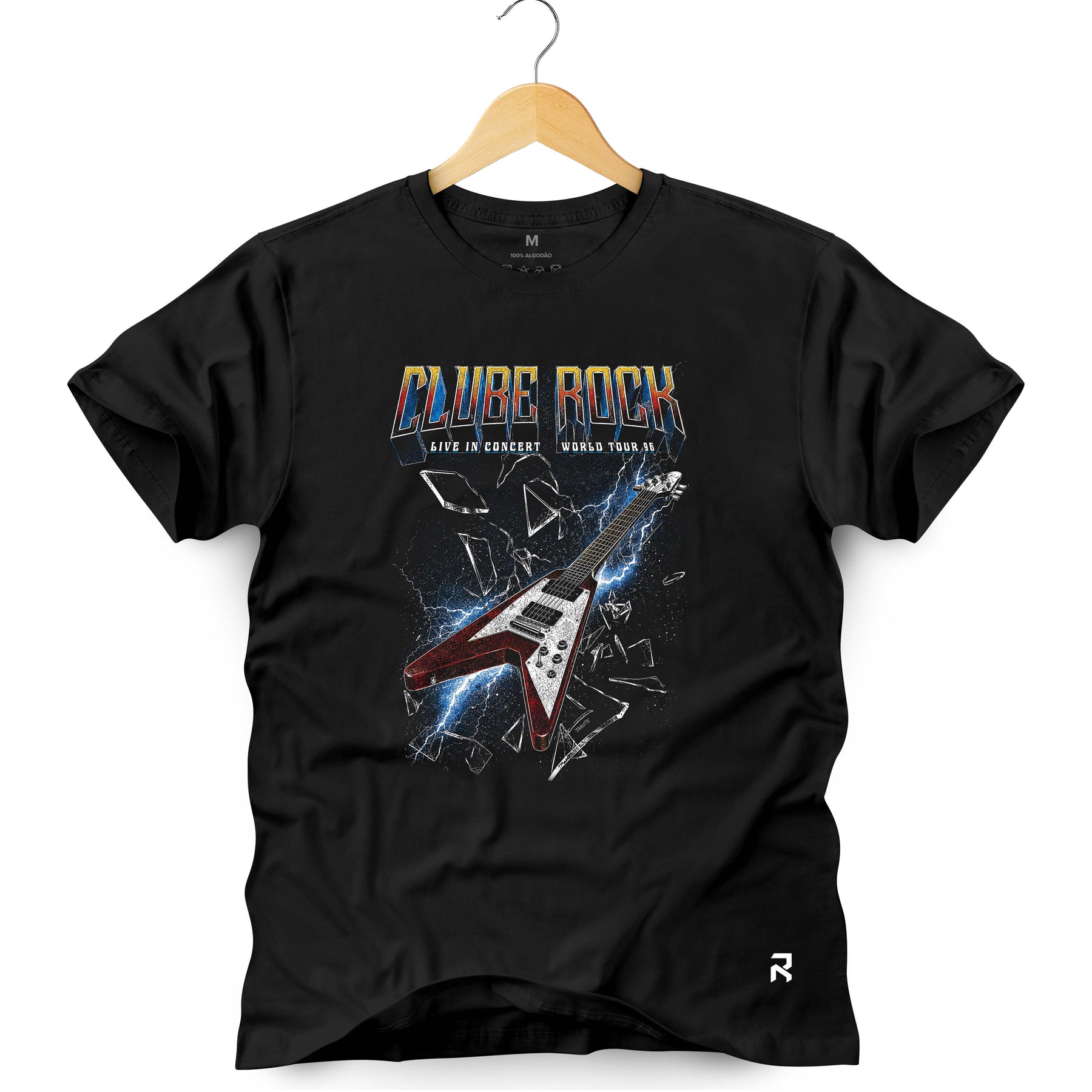 Camiseta Masculina Clube Rock Guitarra