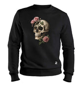 Moletom Unissex Caveira Rosas
