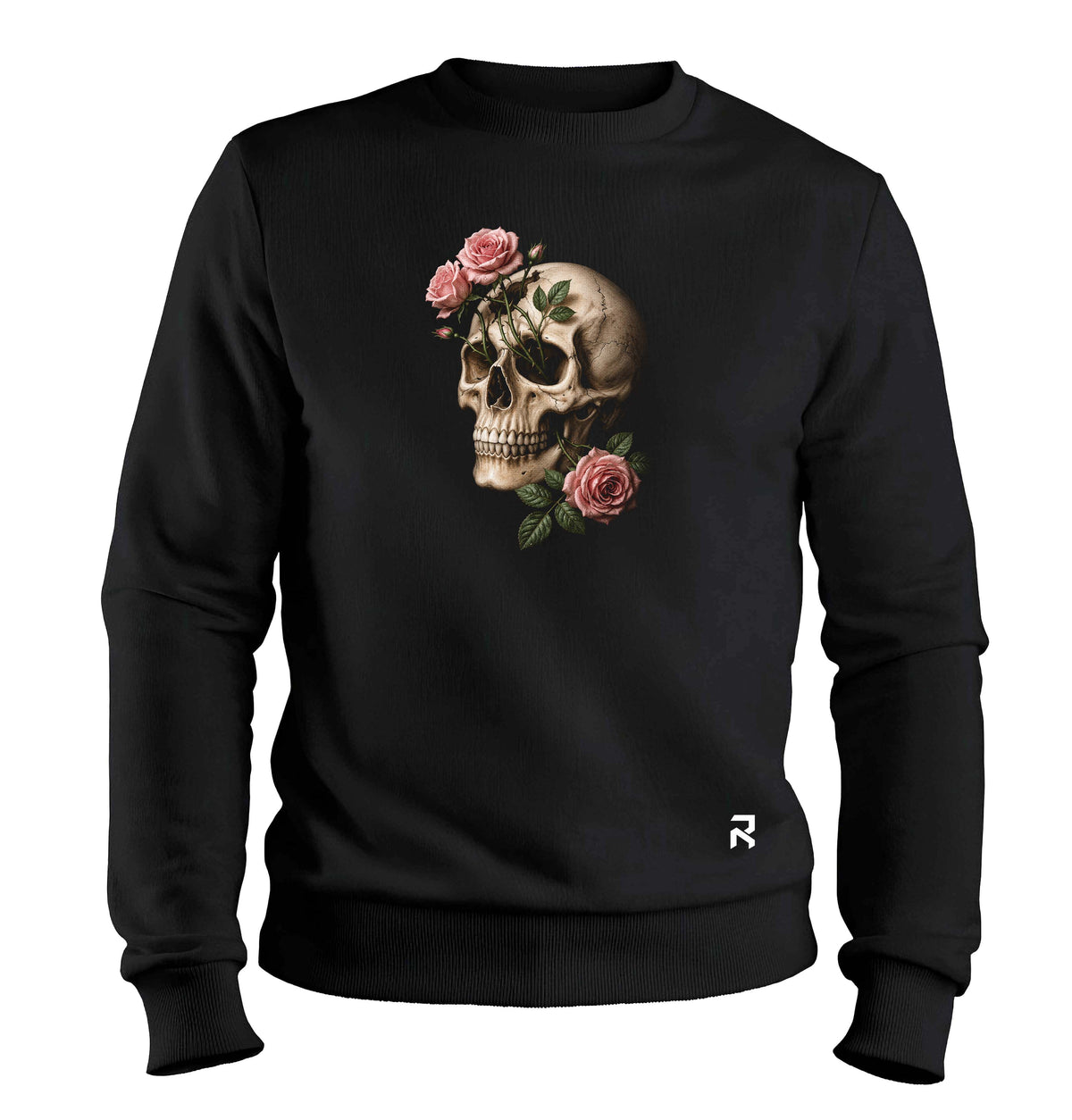 Moletom Unissex Caveira Rosas