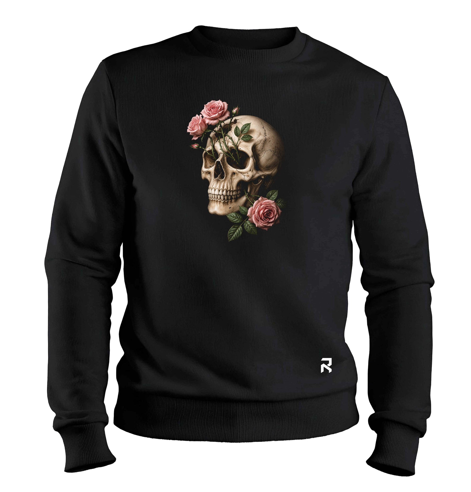 Moletom Unissex Caveira Rosas