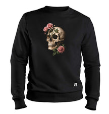 Moletom Unissex Caveira Rosas