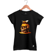 Camiseta Baby Look Feminina Caveira Mel