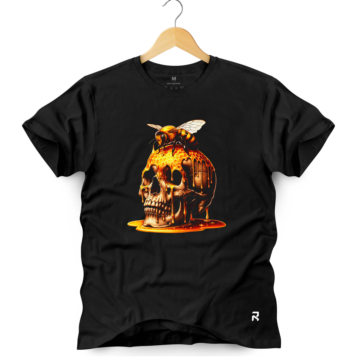 Camiseta Masculina Caveira Mel