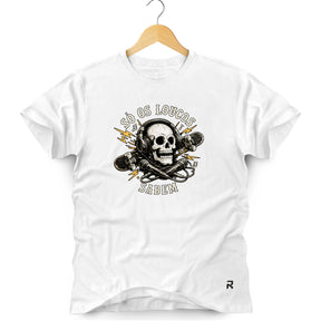 Camiseta Masculina Caveira Só os Loucos Sabem
