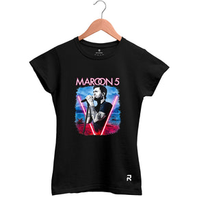 Camiseta Baby Look Feminina Cinco Maroon 5