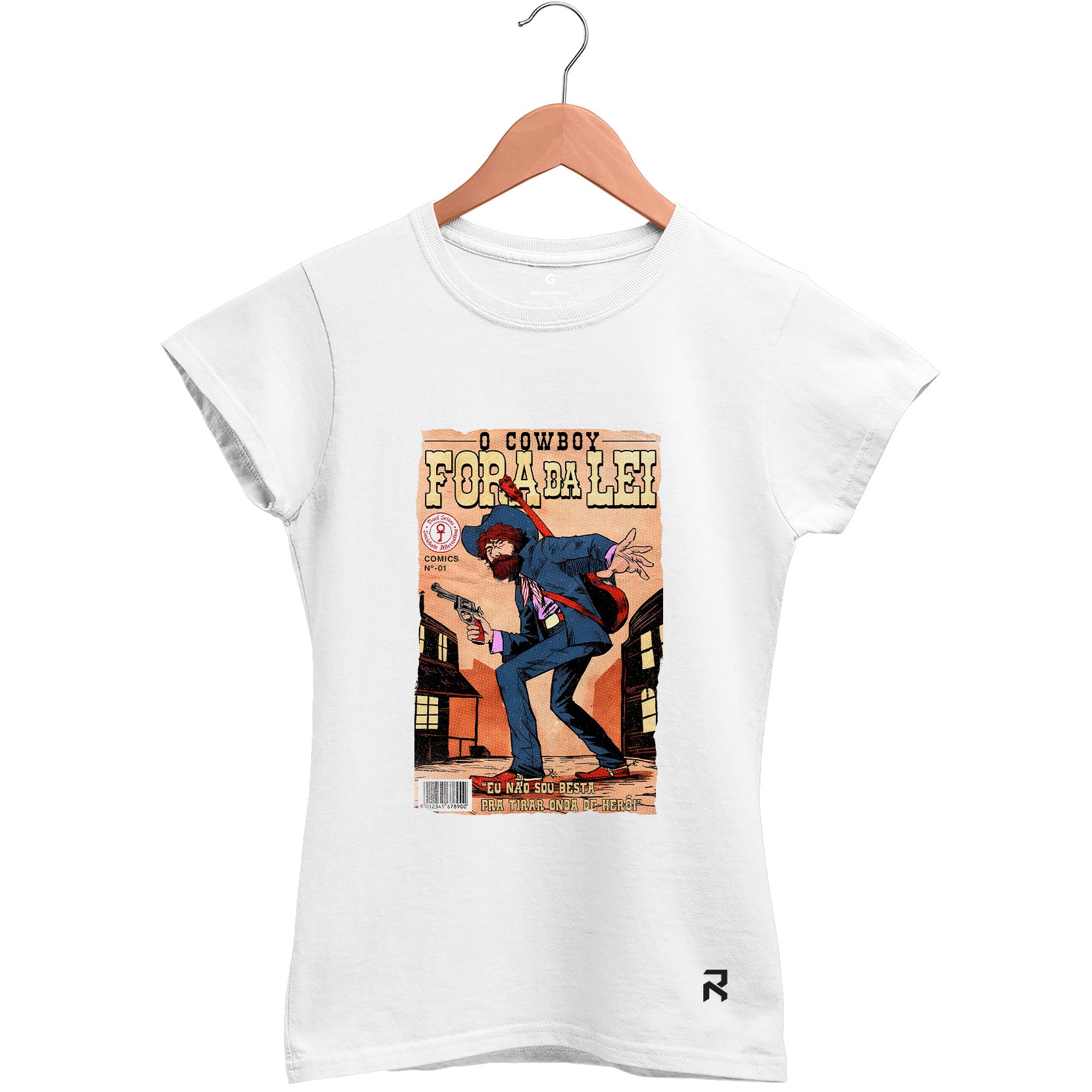 Camiseta Baby Look Feminina Cowboy Fora da Lei