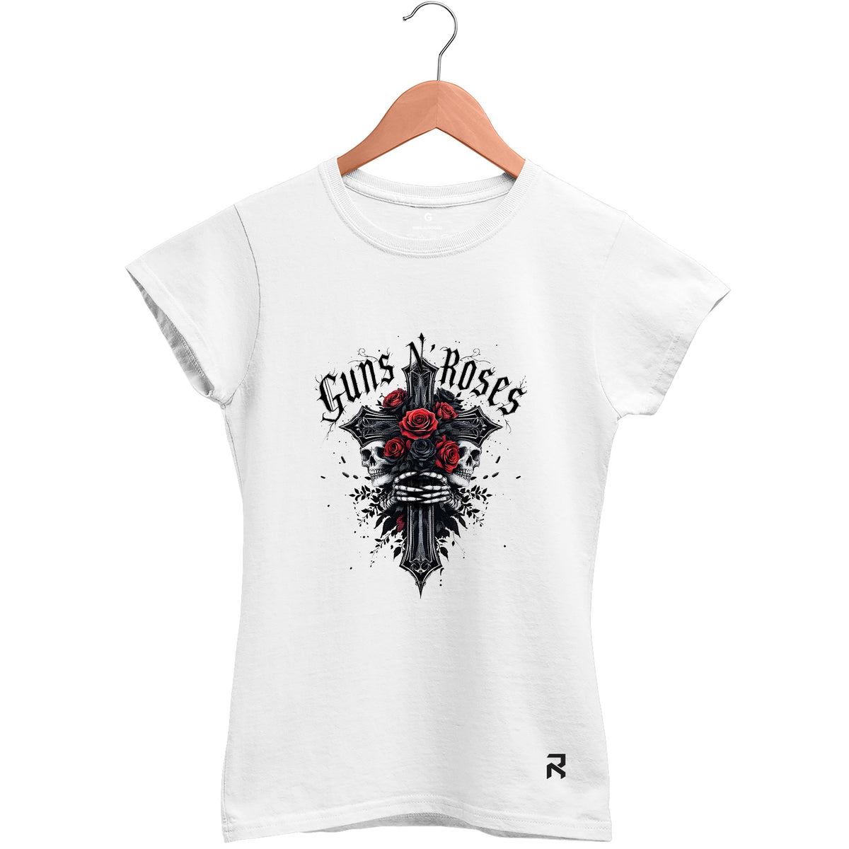 Camiseta Baby Look Feminina Cruz Guns