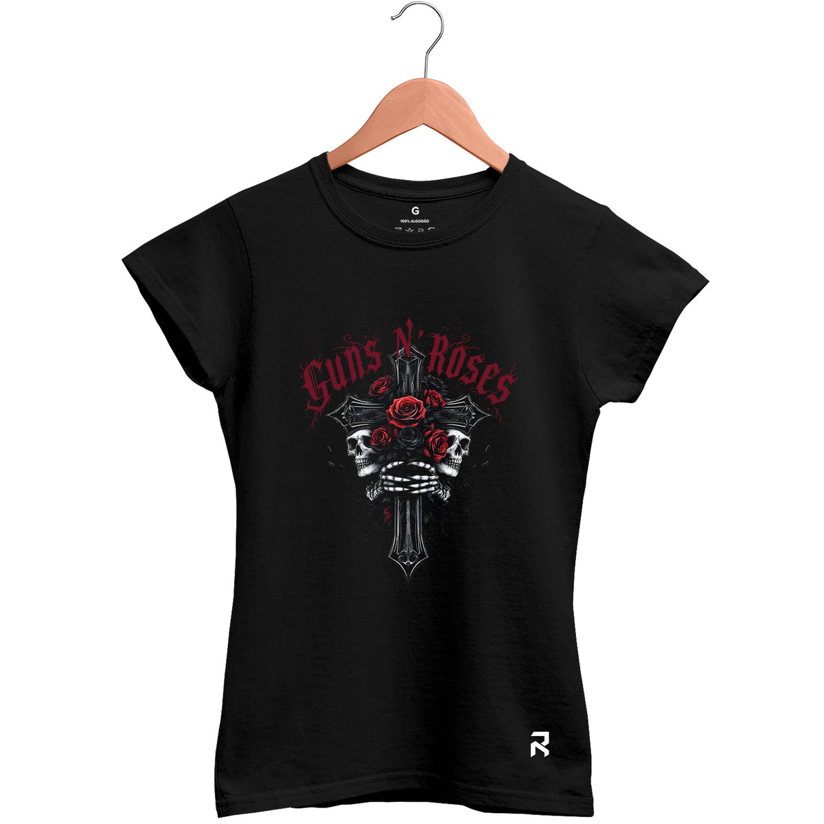 Camiseta Baby Look Feminina Cruz Guns