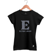 Camiseta Baby Look Feminina Diamante Elton John