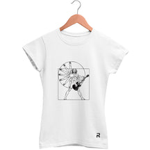 Camiseta Baby Look Feminina Da Vinci Guitarrista