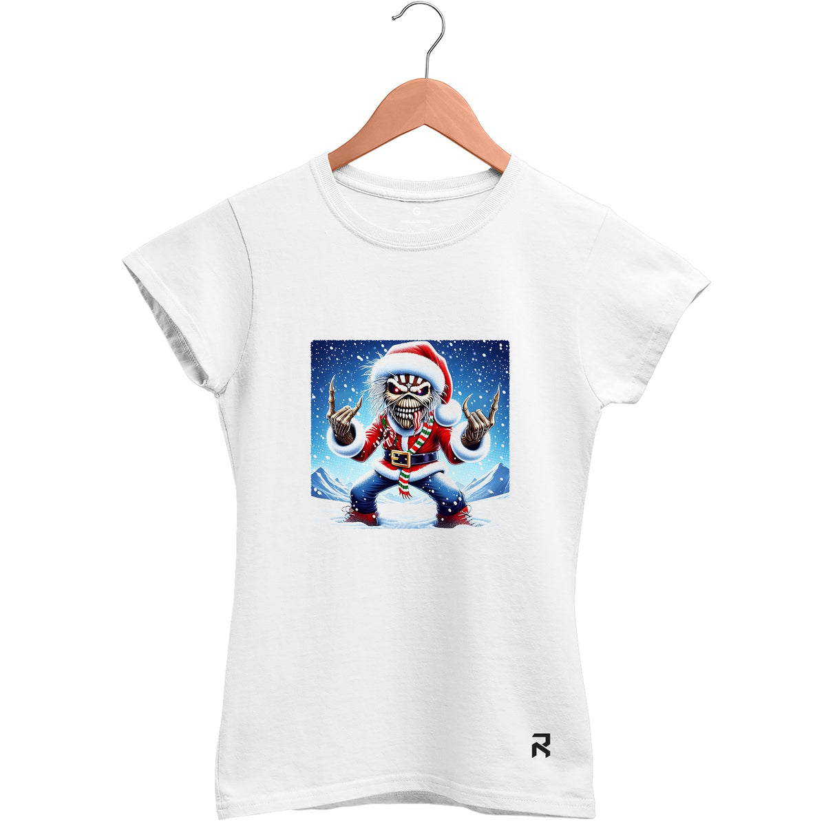 Camiseta Baby Look Feminina Eddie Natal