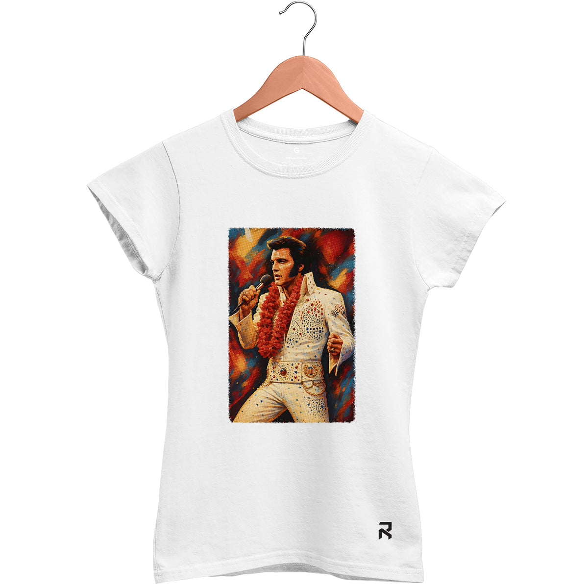 Camiseta Baby Look Feminina Elvis Hawaii
