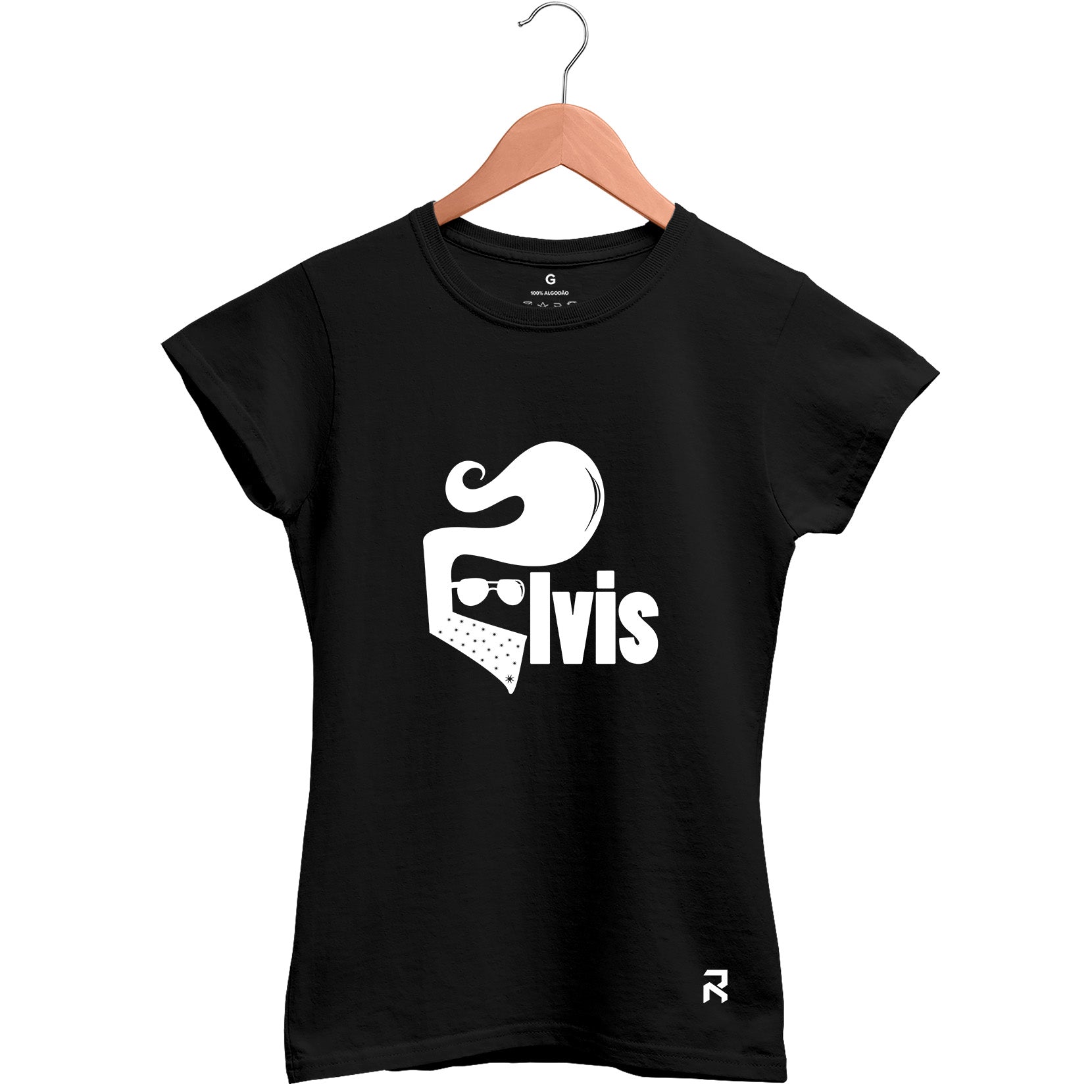 Camiseta Baby Look Feminina Elvis Rei