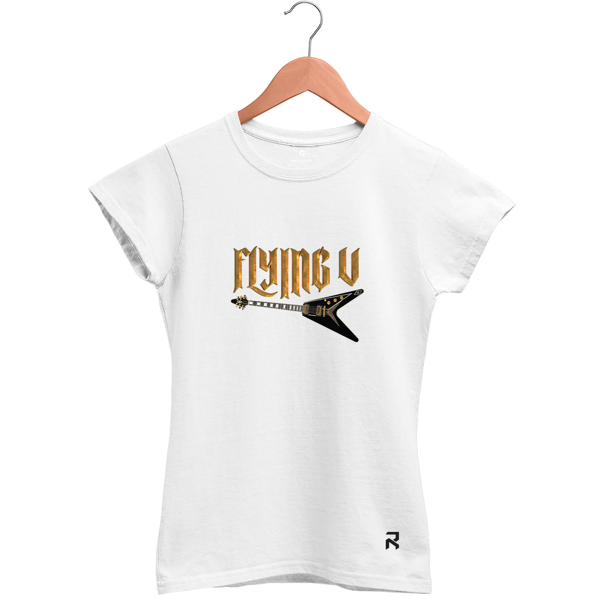 Camiseta Baby Look Feminina Flying V
