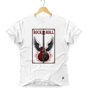 Camiseta Masculina Rock Guitar Wings