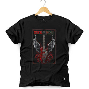 Camiseta Masculina Rock Guitar Wings