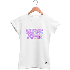 Camiseta Baby Look Feminina Glow Elton John