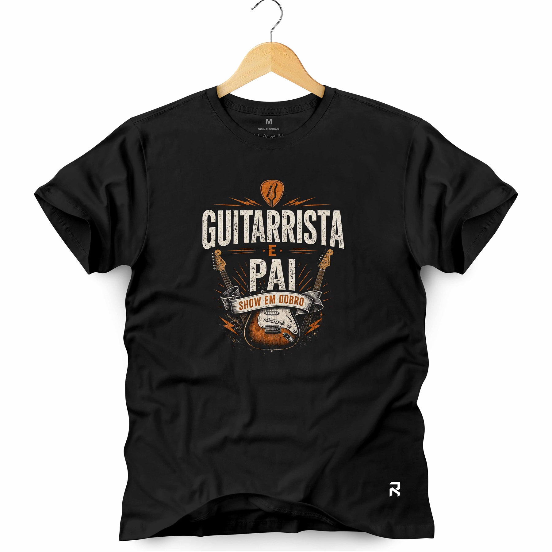 Camiseta Masculina Guitarrista e Pai