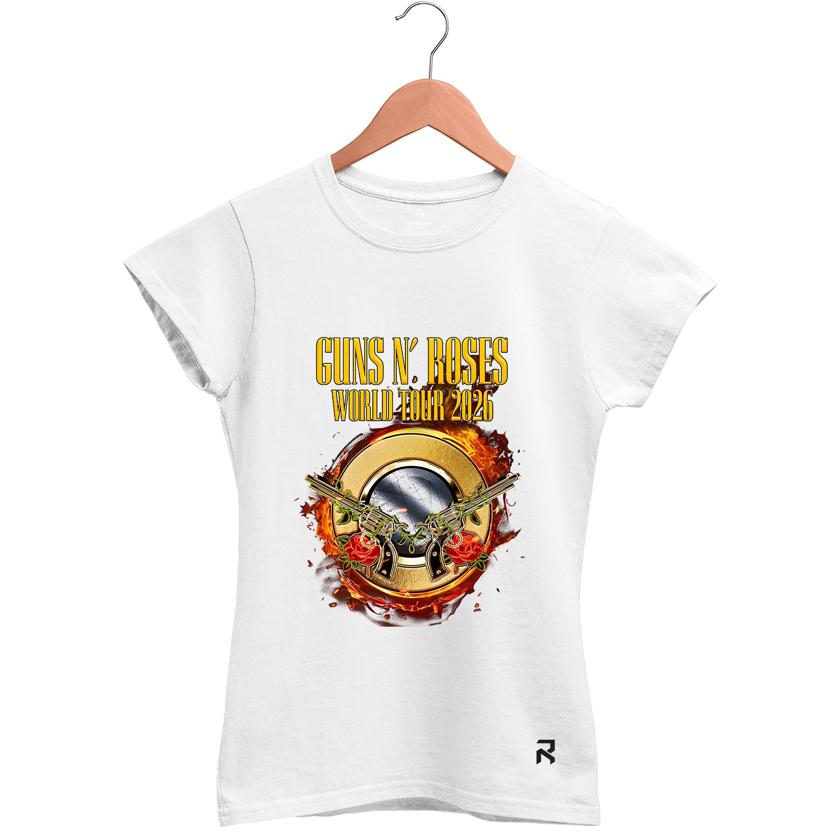 Camiseta Baby Look Feminina Guns World Tour
