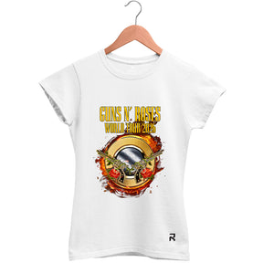 Camiseta Baby Look Feminina Guns World Tour