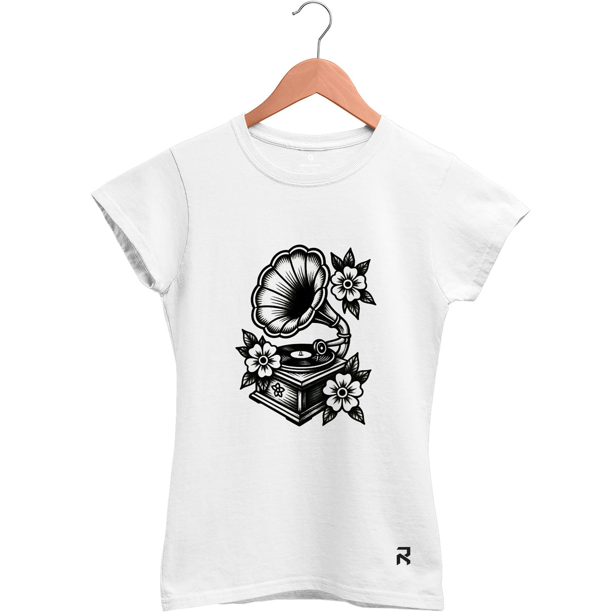 Camiseta Baby Look Feminina Gramofone