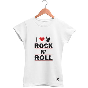 Camiseta Baby Look Feminina I Love Rock
