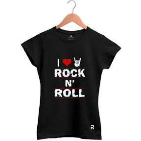 Camiseta Baby Look Feminina I Love Rock