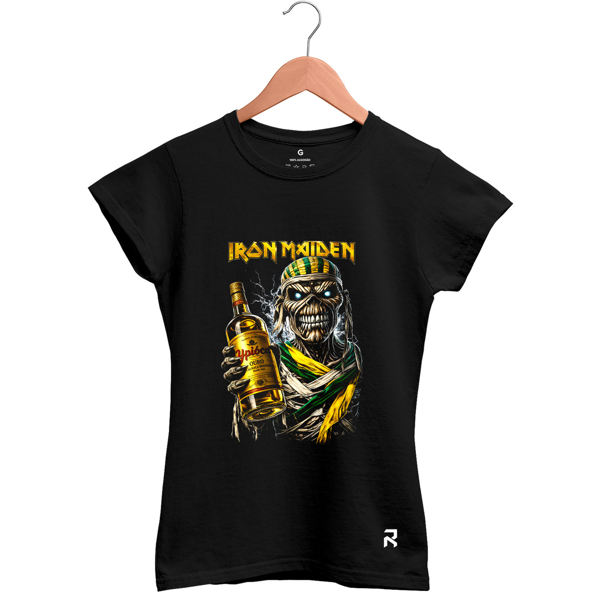 Camiseta Baby Look Feminina Iron Maiden Brasil