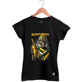 Camiseta Baby Look Feminina Iron Maiden Brasil