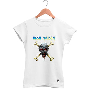 Camiseta Baby Look Feminina Iron Maiden Caveira