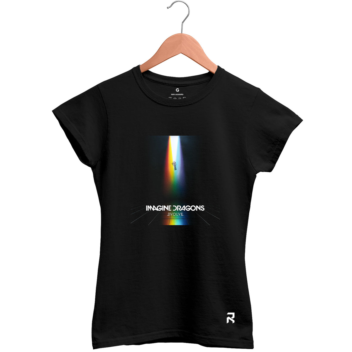 Camiseta Baby Look Feminina Imagine Dragons Evolve