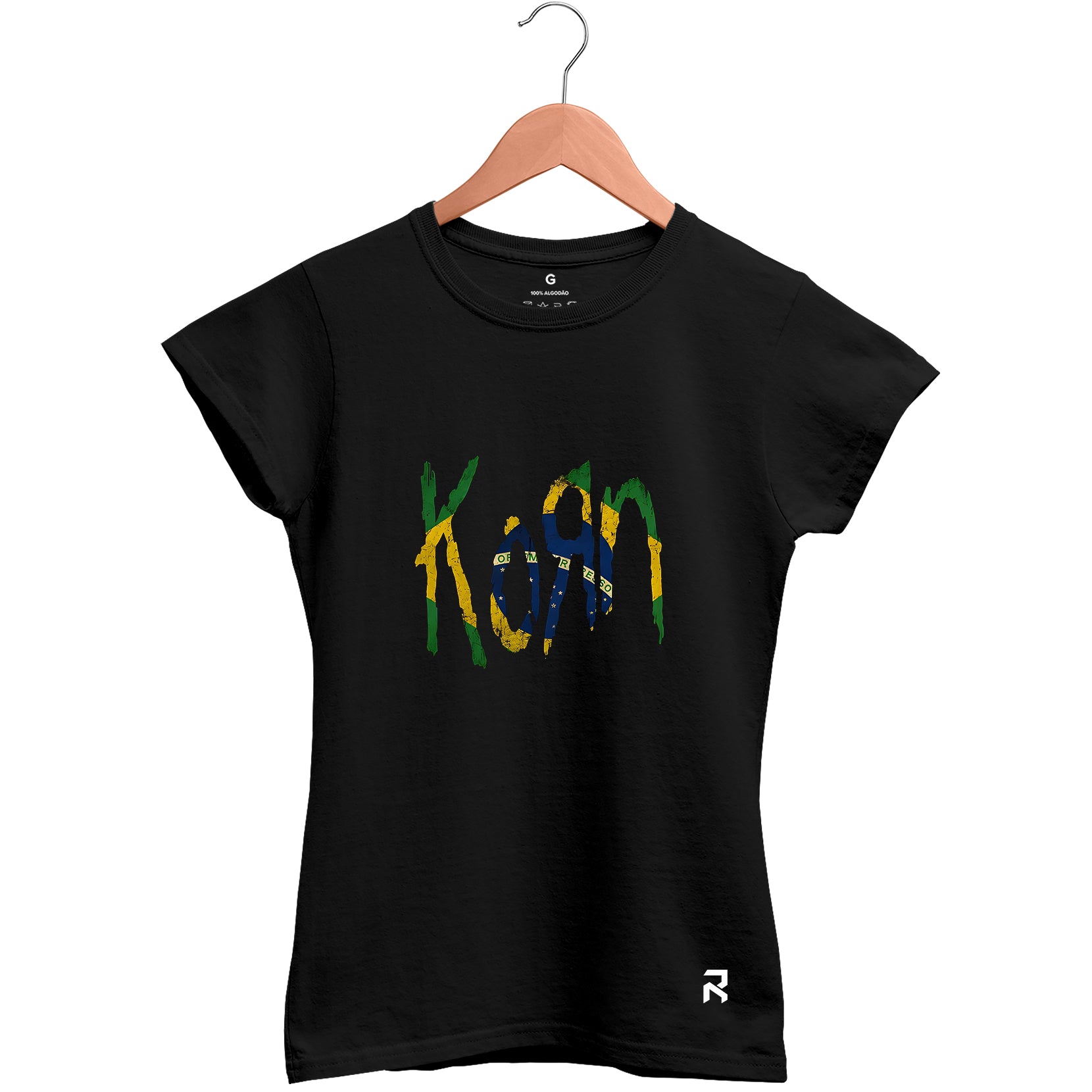 Camiseta Baby Look Feminina Korn Brasil