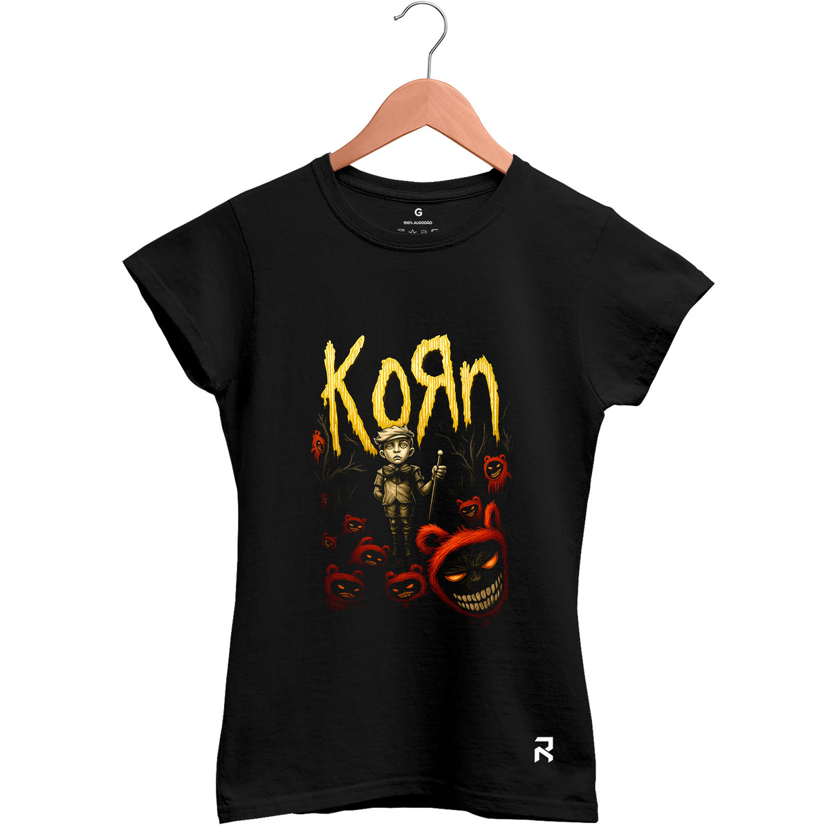 Camiseta Baby Look Feminina Korn Ghosts