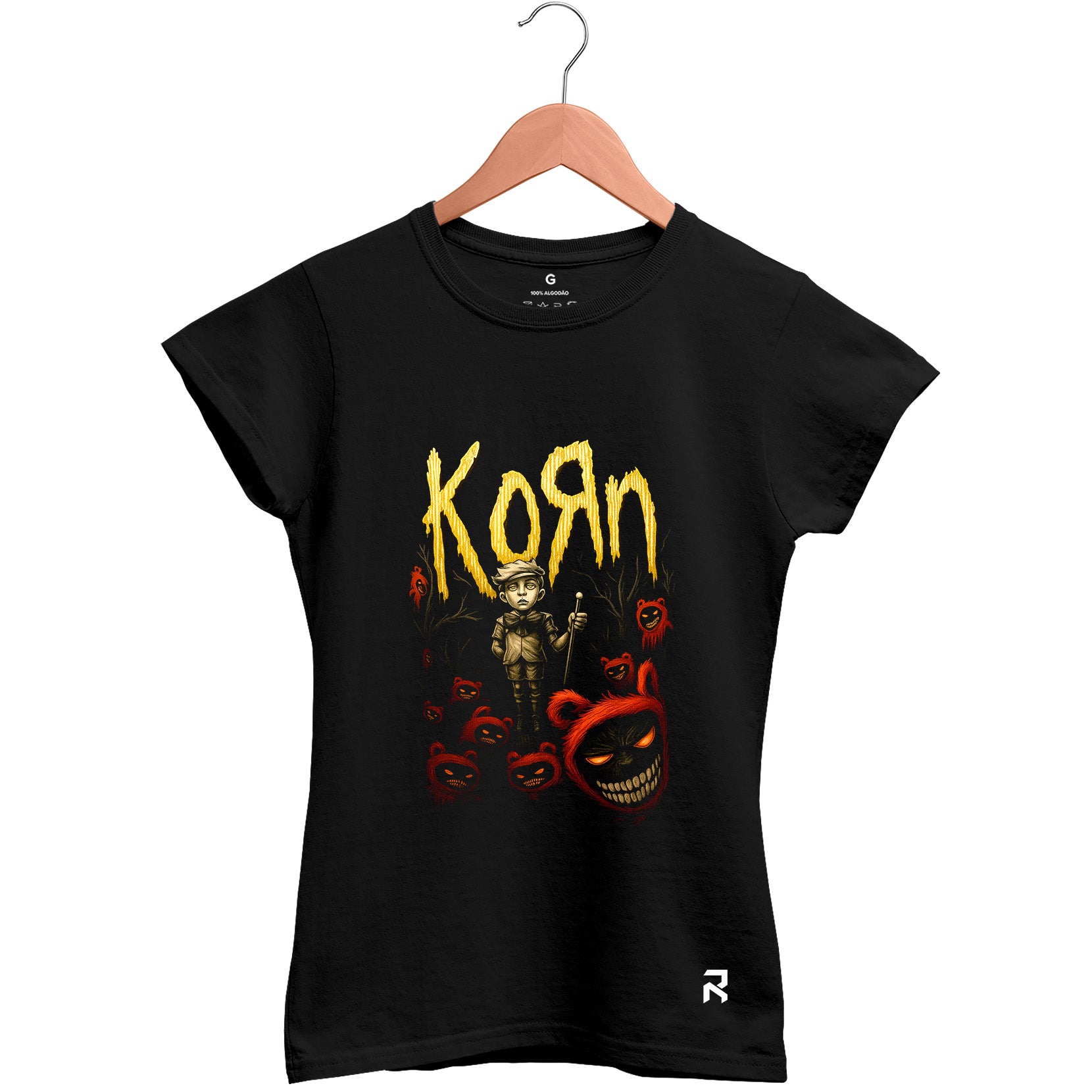 Camiseta Baby Look Feminina Korn Ghosts