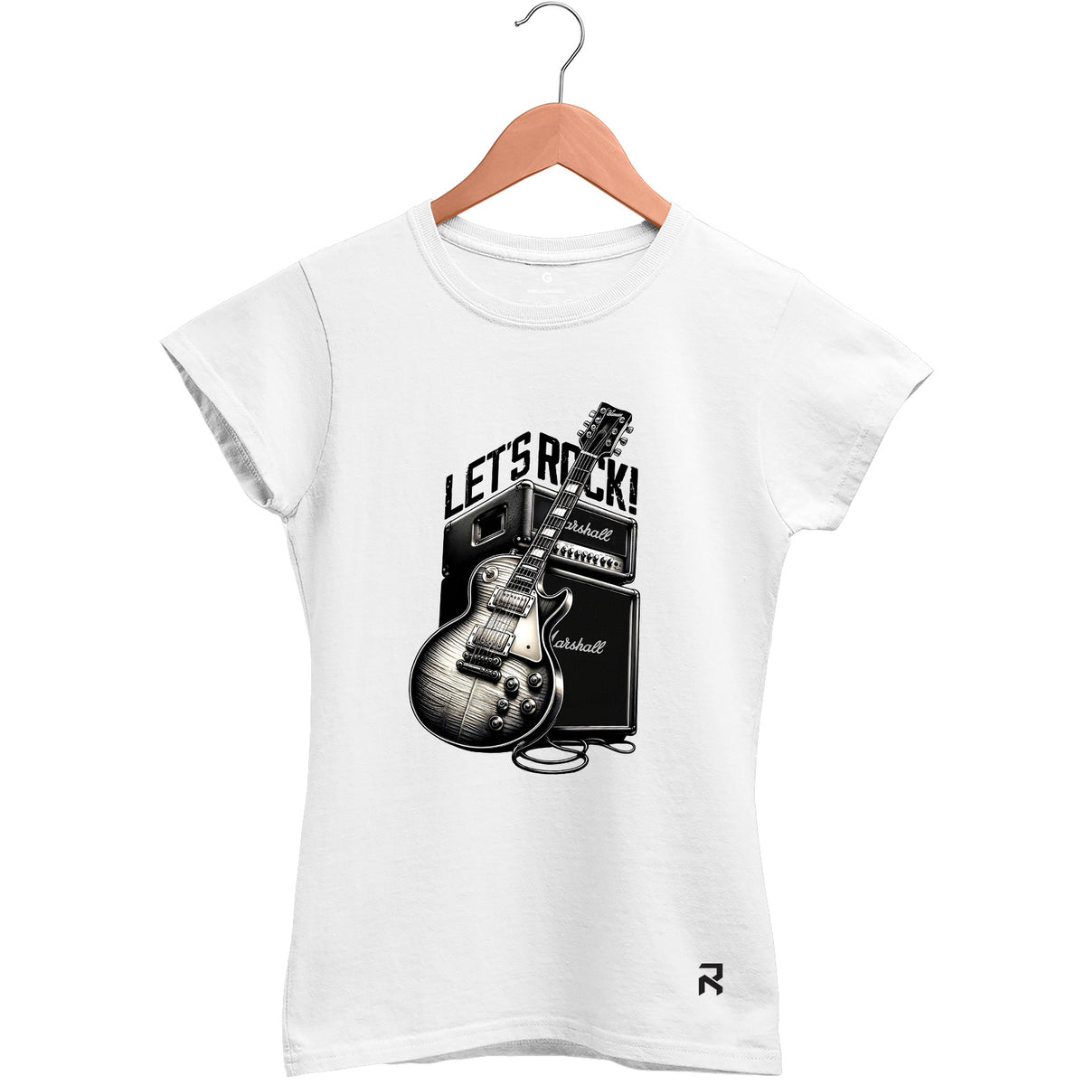 Camiseta Baby Look Feminina Let's Rock!