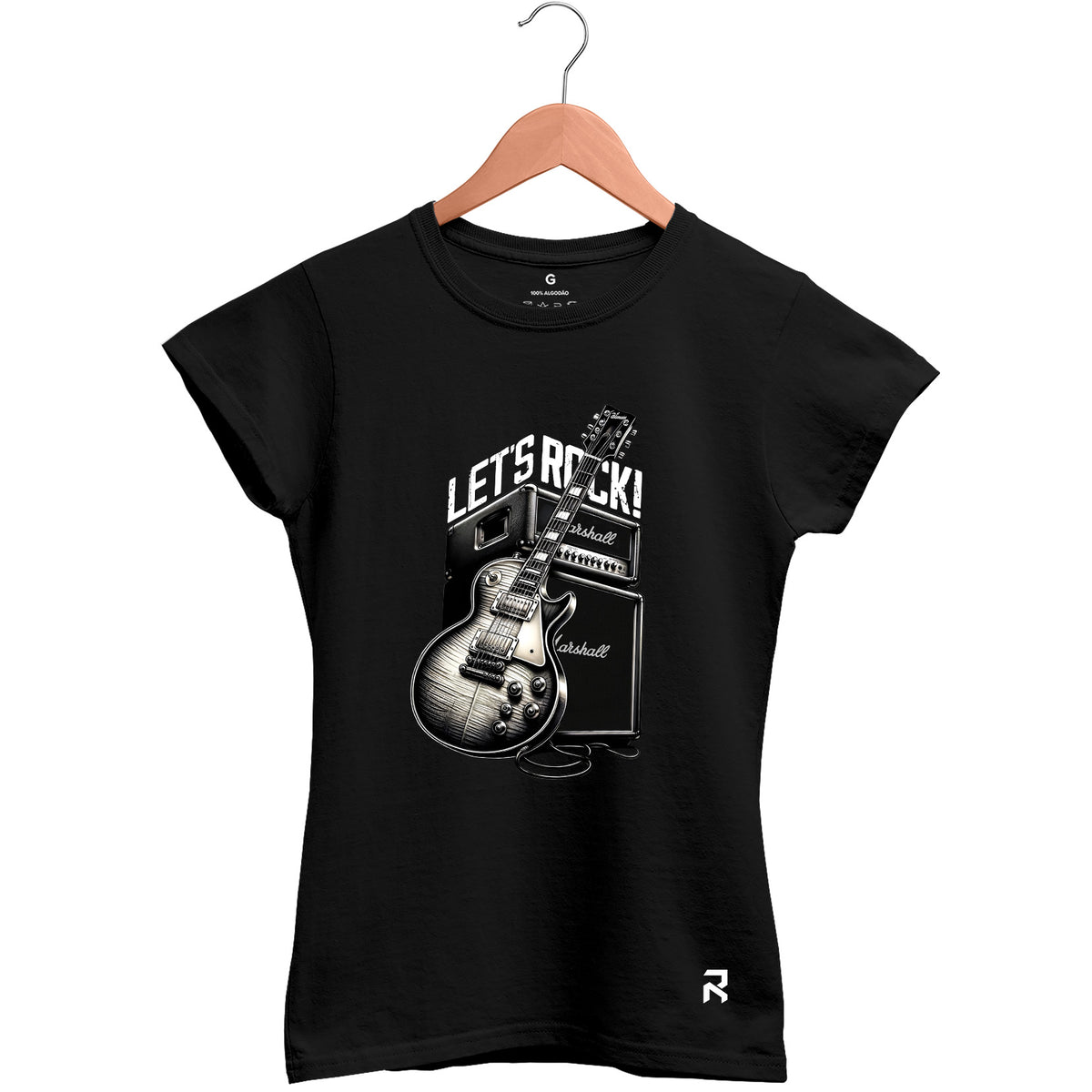Camiseta Baby Look Feminina Let's Rock!
