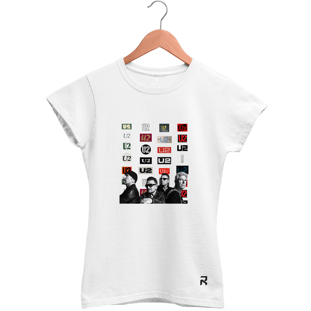 Camiseta Baby Look Feminina Logos U2
