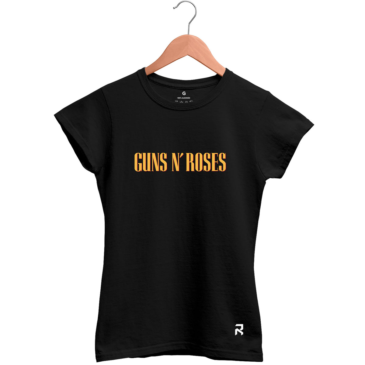 Camiseta Baby Look Feminina Lettering Guns