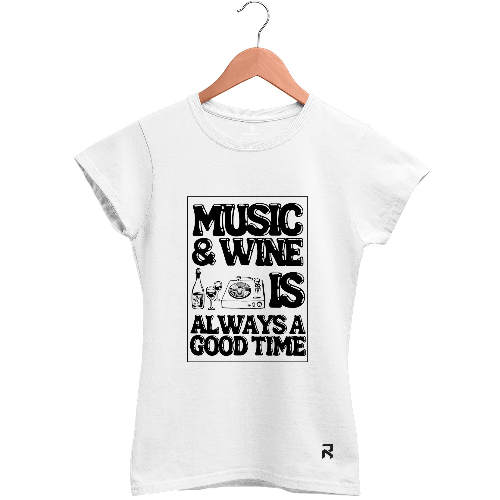Camiseta Baby Look Feminina Music & Wine
