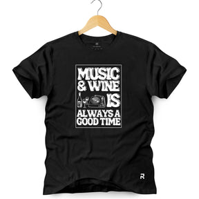 Camiseta Masculina Music & Wine