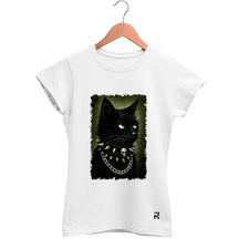 Camiseta Baby Look Feminina Metal Cat