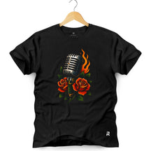 Camiseta Masculina Microfone Flores